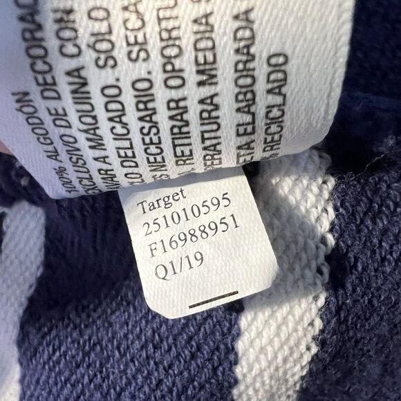 Vineyard Vines Womens 1/4 Zip Blue White Striped Coastal Nautical Small - Picture 6 of 10